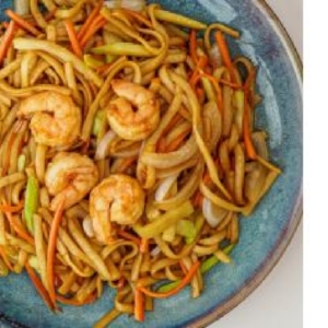 30 TALLARINES CON GAMBAS